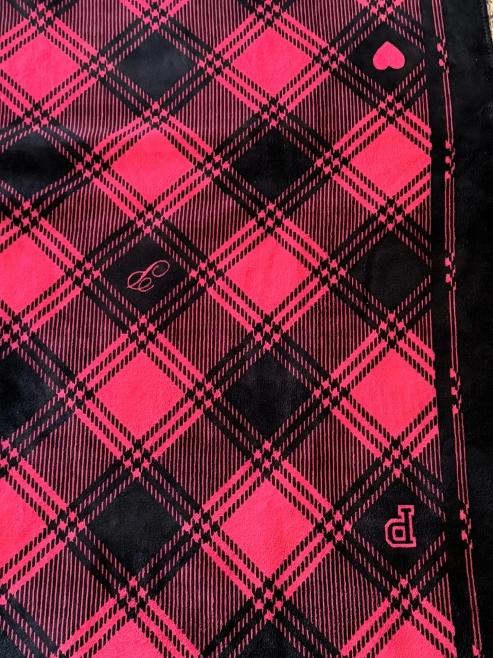 NWOB Victoria's Secret Red Buffalo Plaid Throw Blanket 50